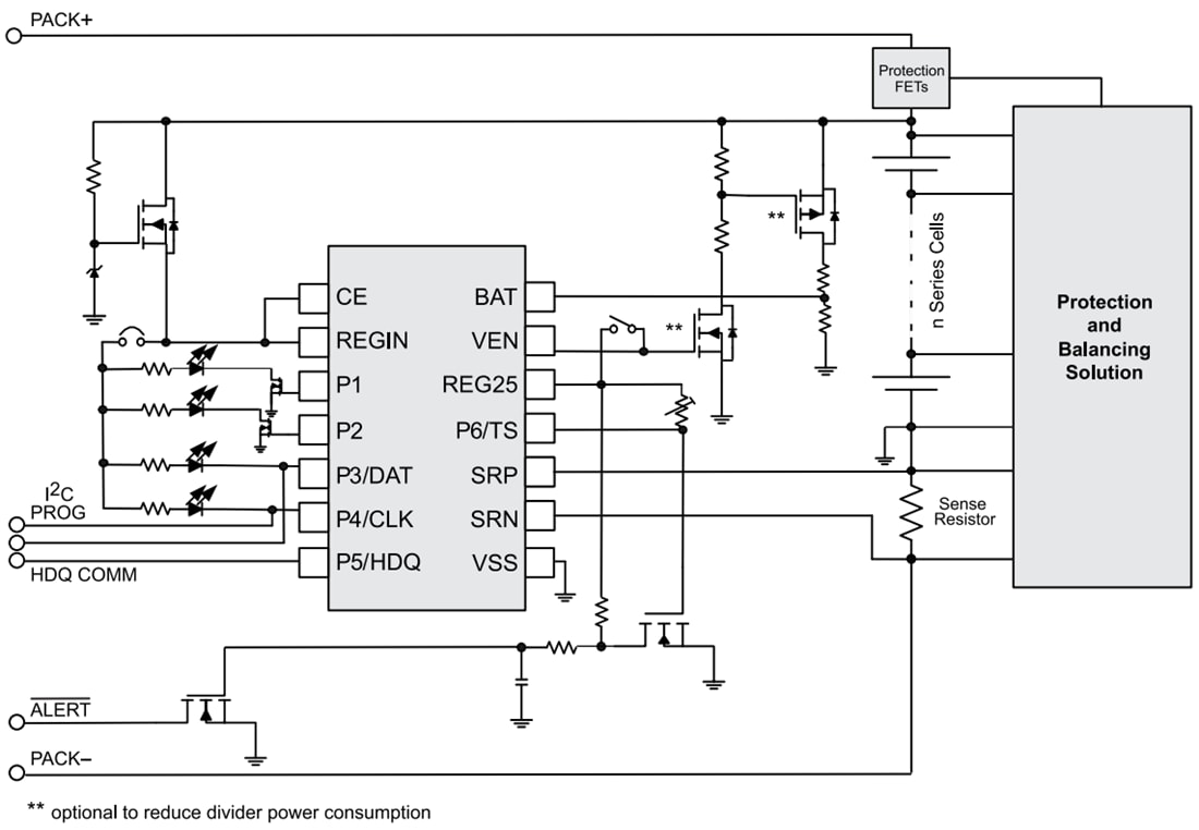 原理图 - Texas Instruments bq34Z100-R2独立式电量监测计