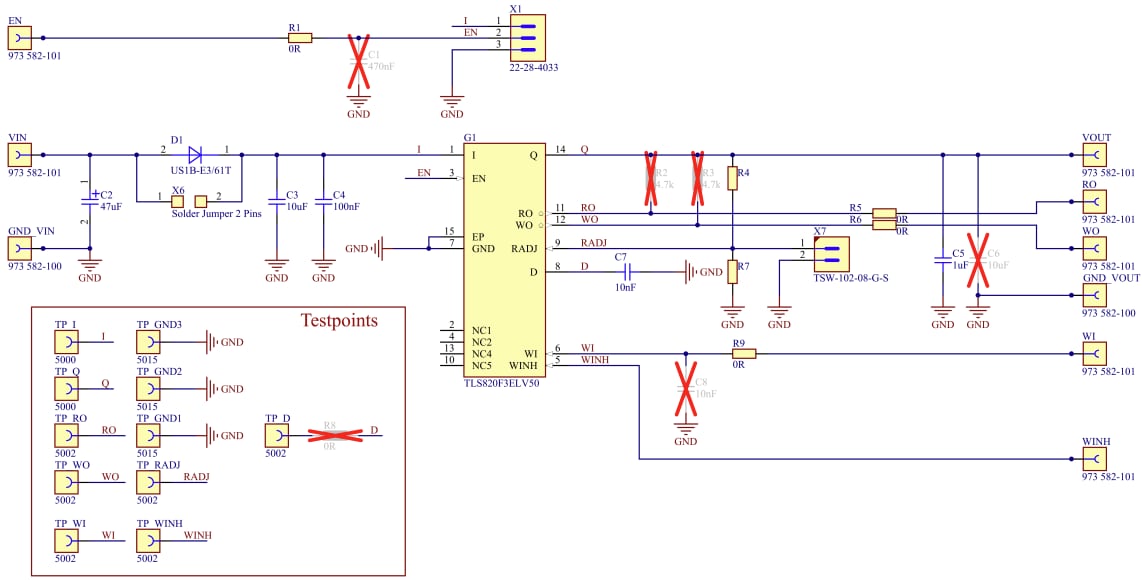 原理图 - Infineon Technologies TLS820F3EL V50演示板