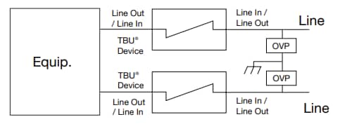 应用电路图 - Bourns TBU-CA-Q TBU®高速保护器
