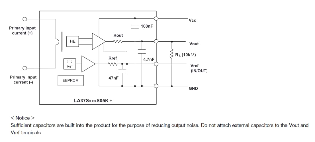 Block Diagram - Tamura LA37S S05K Open-loop Current Sensors