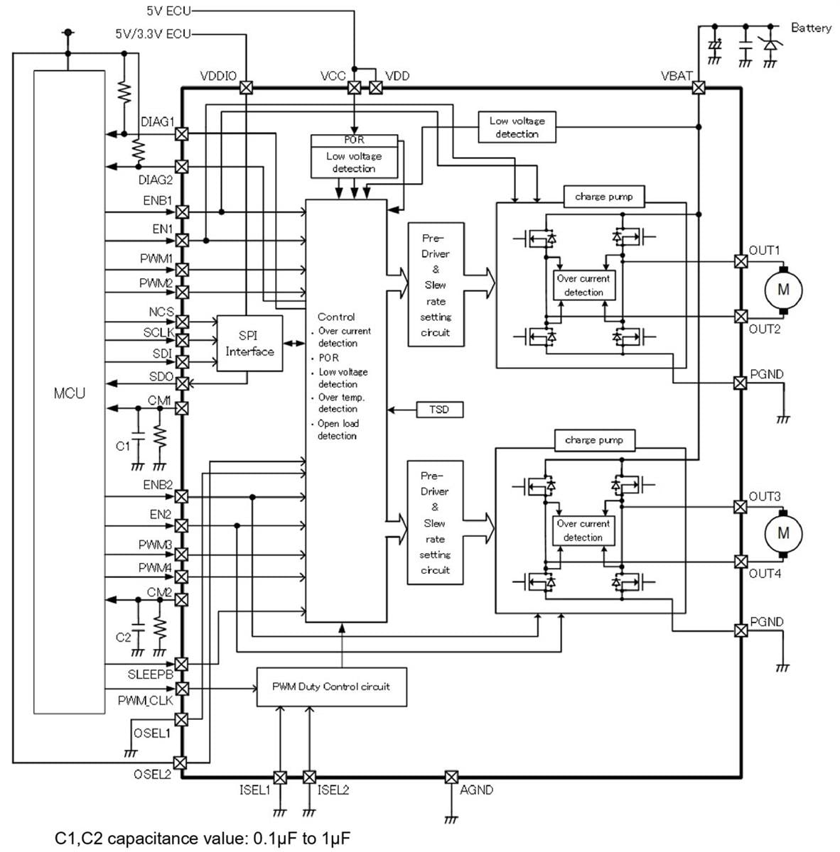 框图 - Toshiba Bi-CMOS线性集成电路
