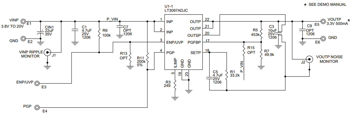 原理图 - Analog Devices Inc. EVAL-LT3097-AZ评估板