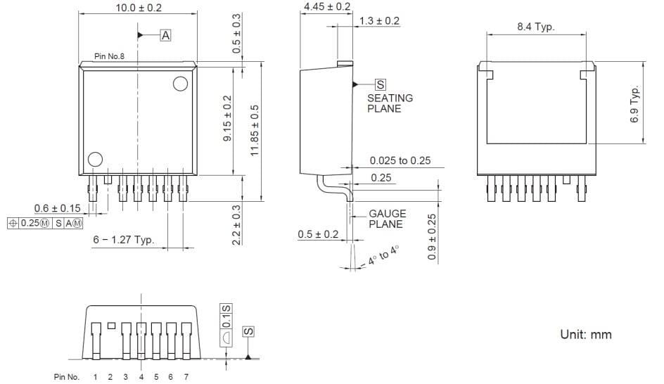 机械图纸 - Renesas Electronics RBA250N10CHPF-4UA02N沟道功率MOSFET