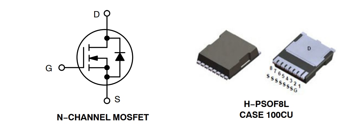 onsemi NVBLS1D7N10MCTXG N沟道PowerTrench® MOSFET