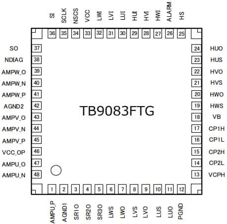 图表 - Toshiba TB9083FTG三相无刷栅极驱动器IC