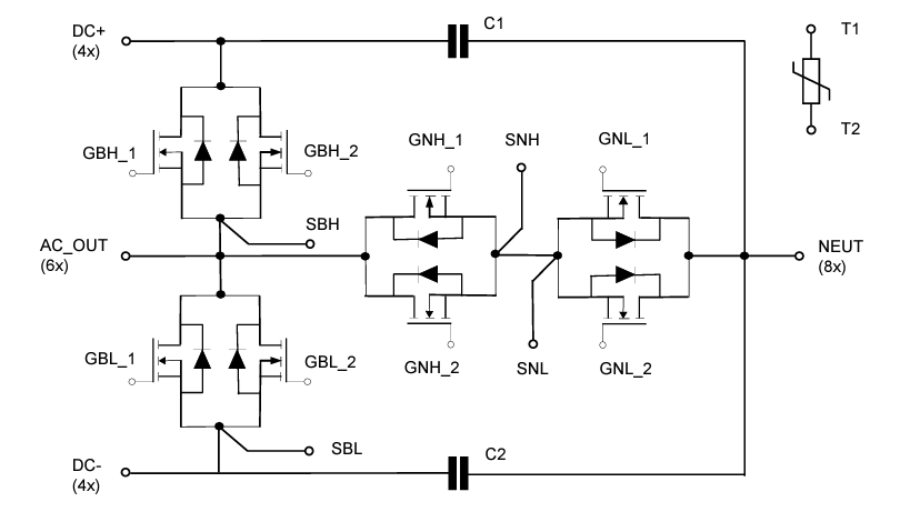 机械图纸 - STMicroelectronics ACEPACK 2电源模块