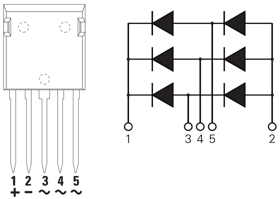 图表 - IXYS DPF30U200FC 200V 30A 3相桥式整流器