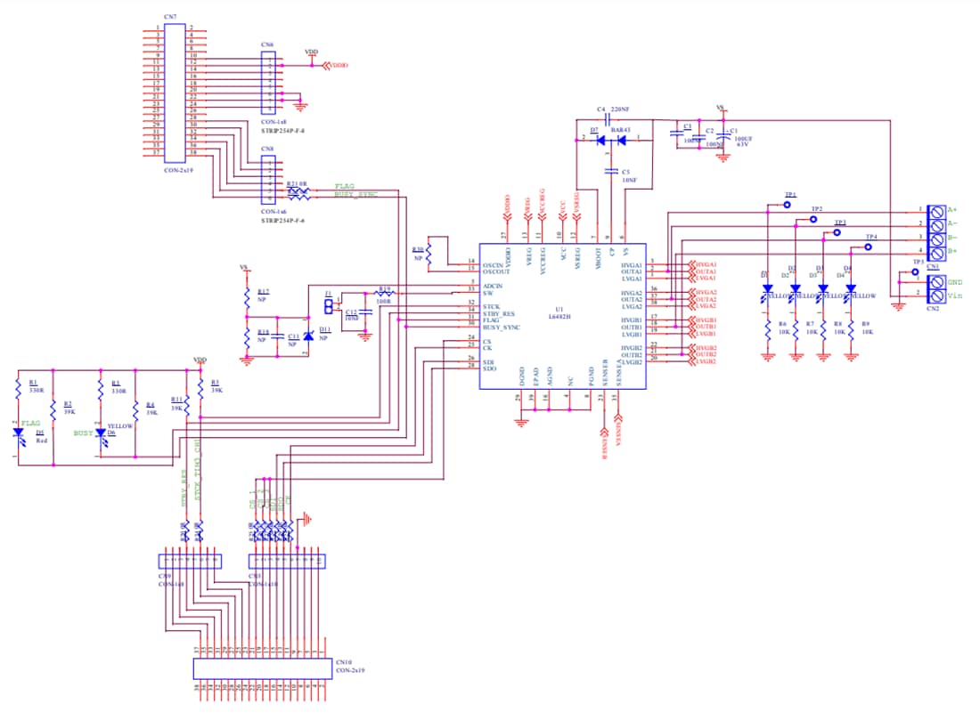 原理图 - STMicroelectronics EVL6482步进电机驱动器评估板