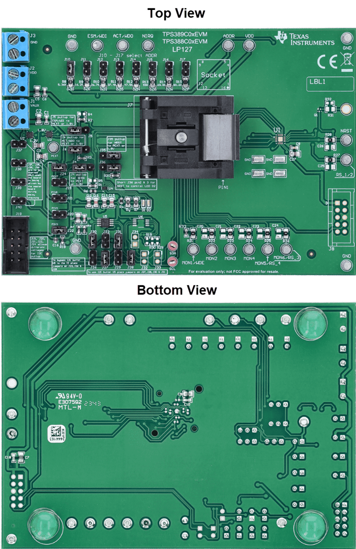 机械图纸 - Texas Instruments TPS389C0XEVM 监控器评估模块 (EVM)