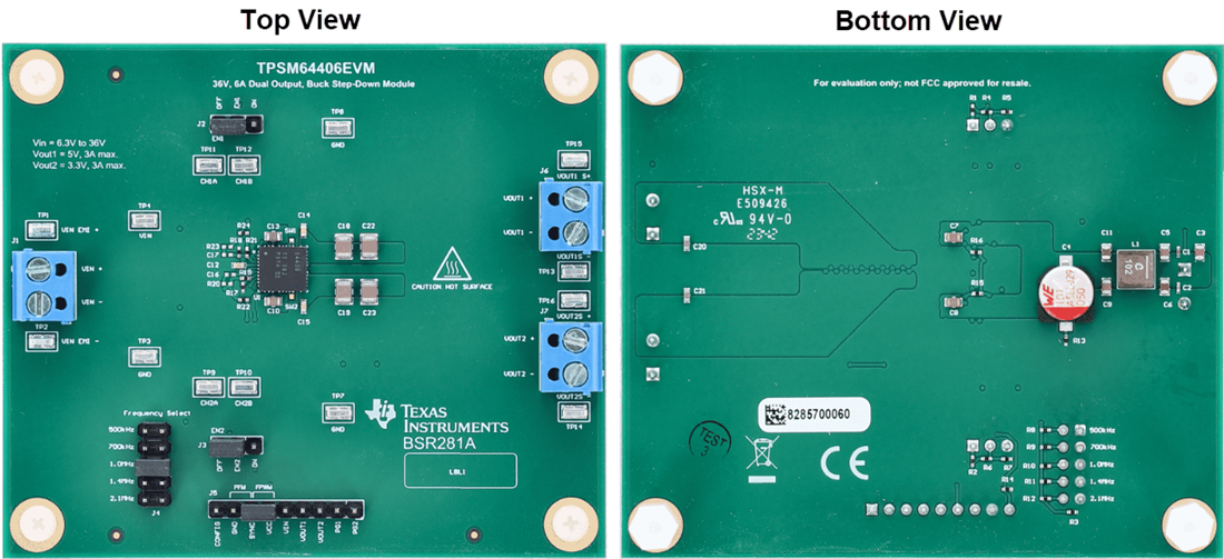 机械图纸 - Texas Instruments TPSM64406EVM 评估模块（EVM）