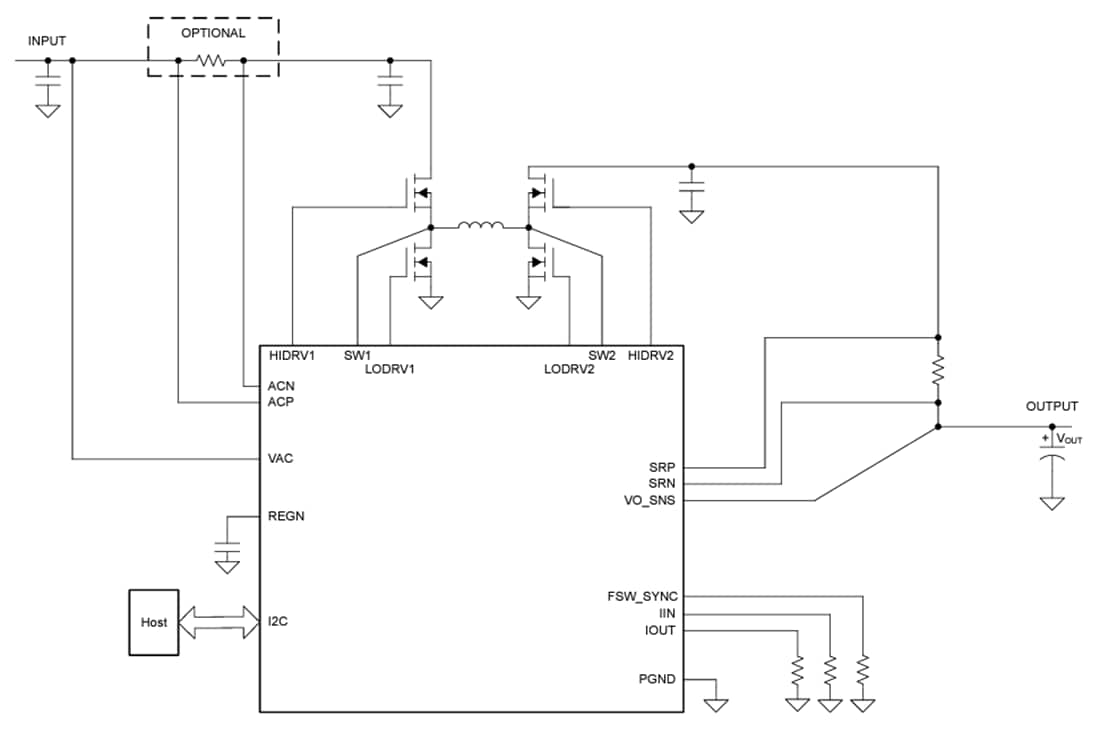 原理图 - Texas Instruments bq25758S双向降压-升压控制器