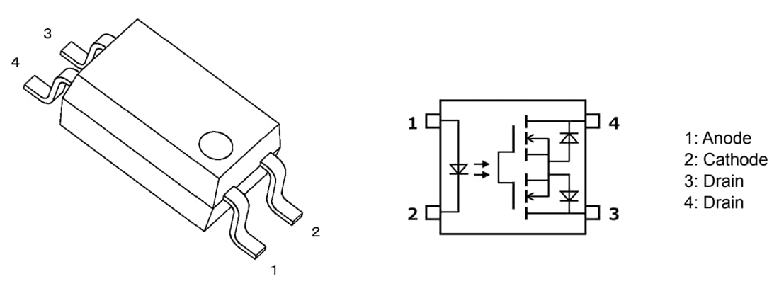 图表 - Toshiba TLP3640A MOSFET输出光电耦合器光电继电器
