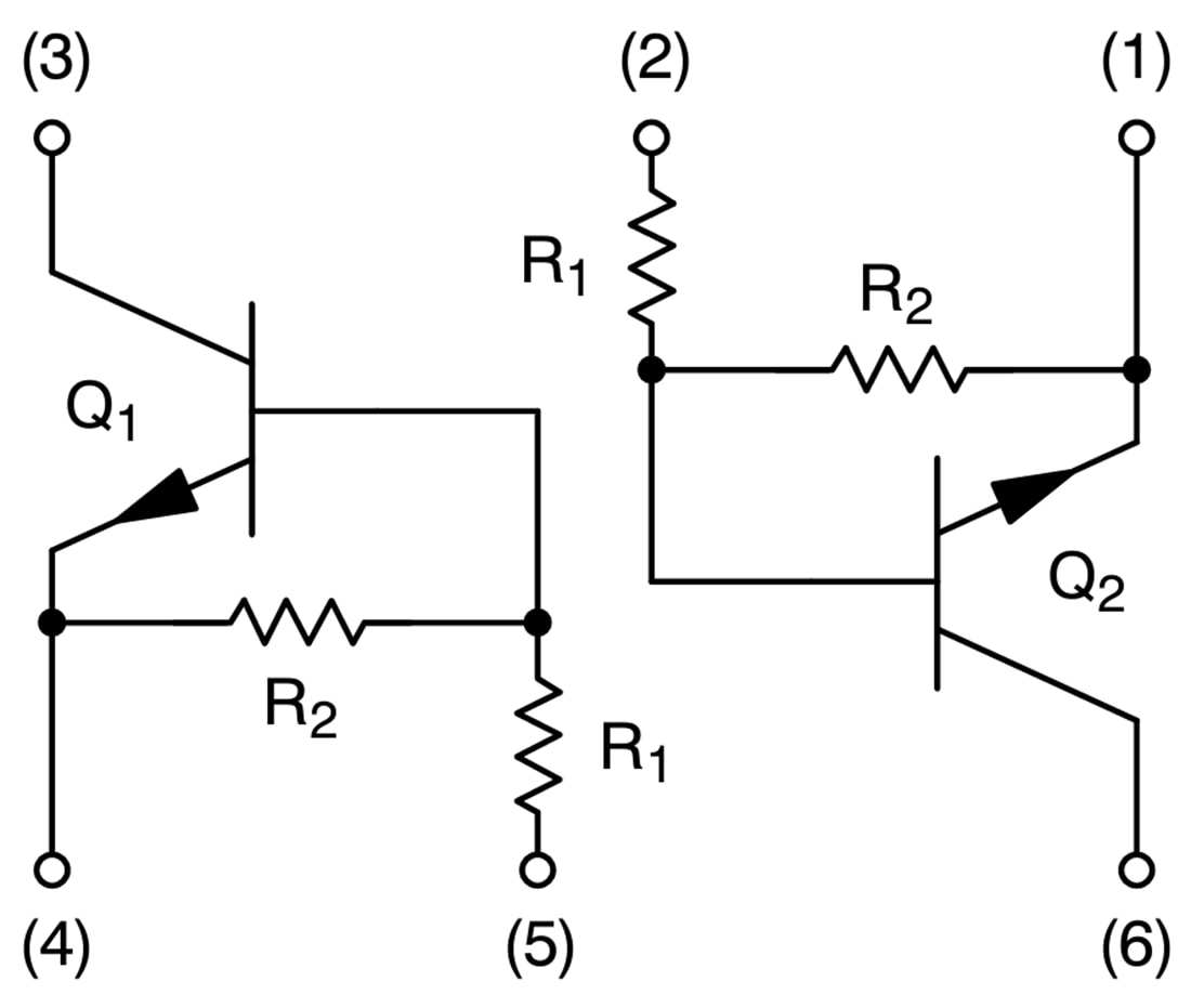 原理图 - onsemi 双NPN双极数字晶体管
