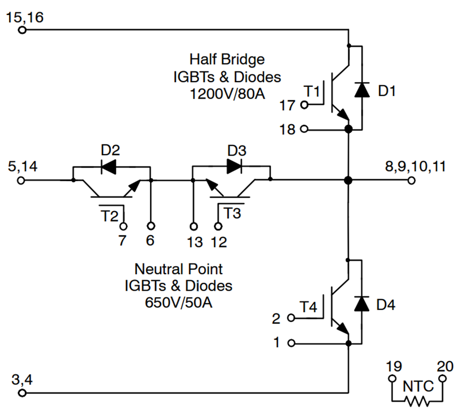 原理图 - onsemi NXH80T120L2Q0S2/P2G和Q0PACK电源模块