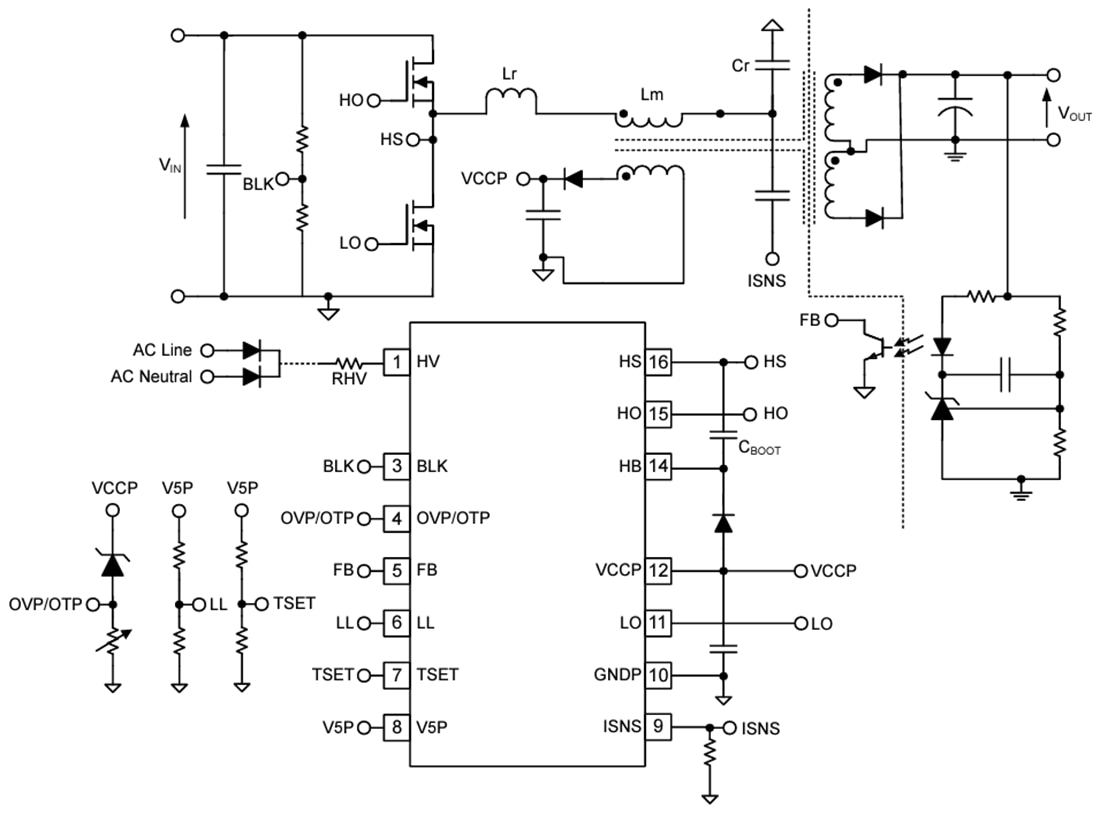 原理图 - Texas Instruments UCC25660高频LLC控制器
