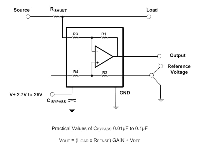 应用电路图 - Diodes Incorporated ZXCT199Q双向电流监控器