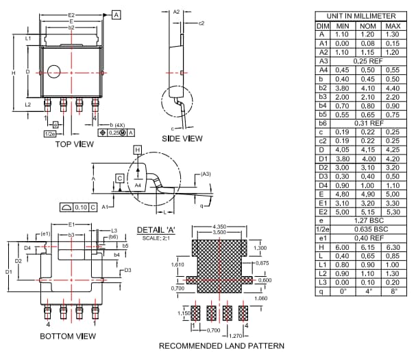 机械图纸 - onsemi NVMYS9D3N06CL功率MOSFET
