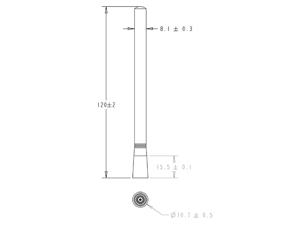 TE Connectivity / Linx Technologies L000502-x单频带单极LTE/5G天线