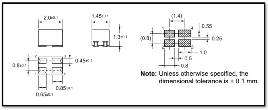机械图纸 - Omron Electronics G3VM-QR MOSFET继电器