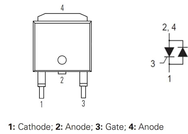 机械图纸 - IXYS SRU6008DS2RP敏感型SCR