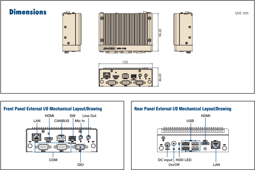 原理图 - Advantech 预配置的ARK-1125H英特尔® N200 QC SoC PC