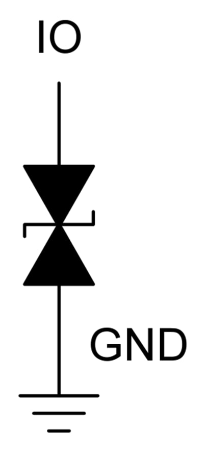 框图 - Texas Instruments ESD851/ESD851-Q1 ESD保护二极管