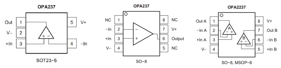 原理图 - Texas Instruments OPAx237 MicroAmplifier™运算放大器