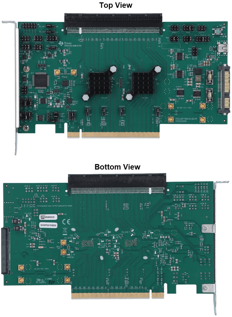 机械图纸 - Texas Instruments DS160PT801X16EVM重定时器评估模块