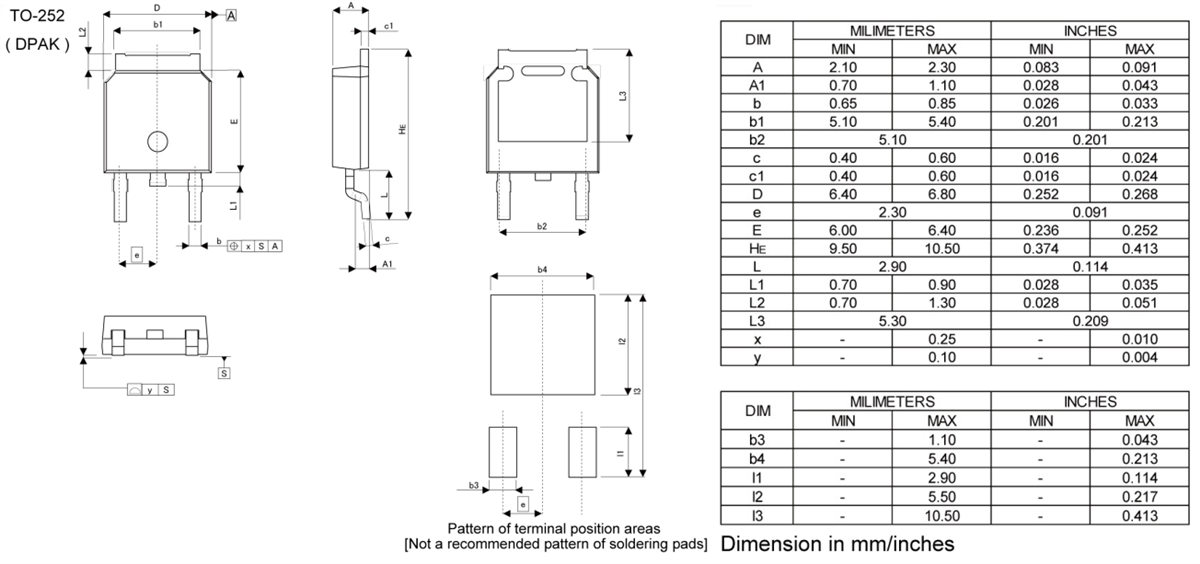 机械图纸 - ROHM Semiconductor RD3G08CBLHRB N沟道功率MOSFET