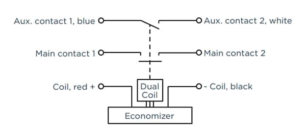 应用电路图 - TE Connectivity ECP 600B高压接触器