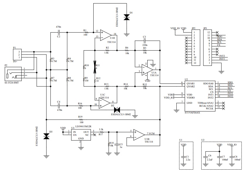 原理图 - STMicroelectronics STEVAL-MKI242A适配器板