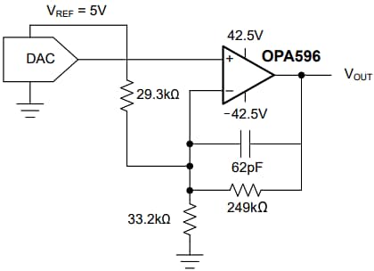原理图 - Texas Instruments OPAx596功率运算放大器