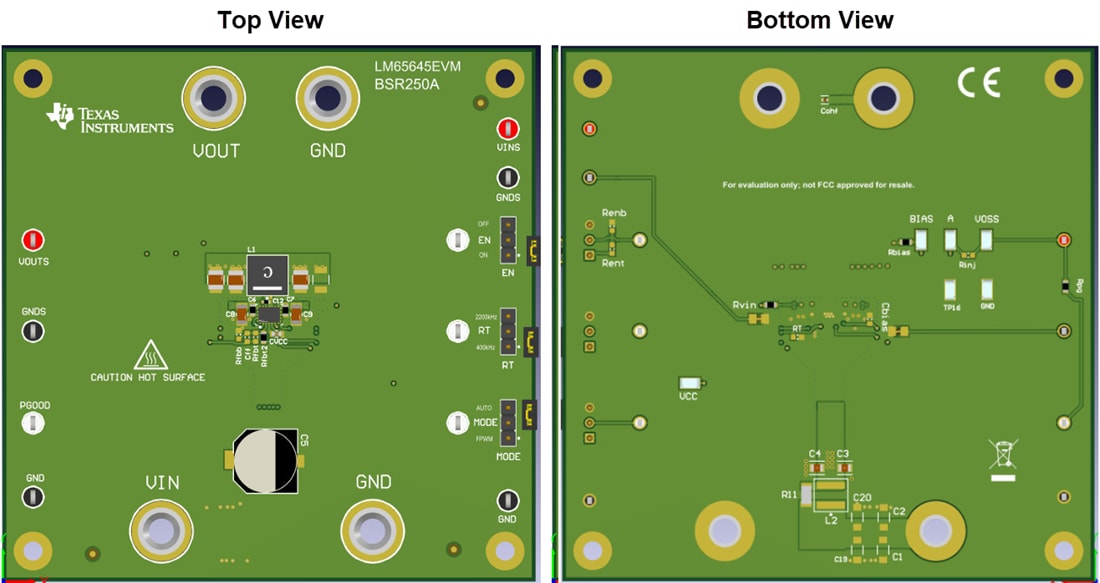 机械图纸 - Texas Instruments LM65645EVM 评估模块（EVM）
