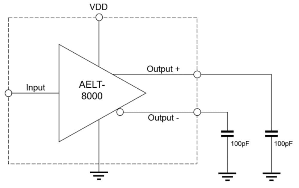 应用电路图 - Broadcom AELT-8000线路驱动器IC