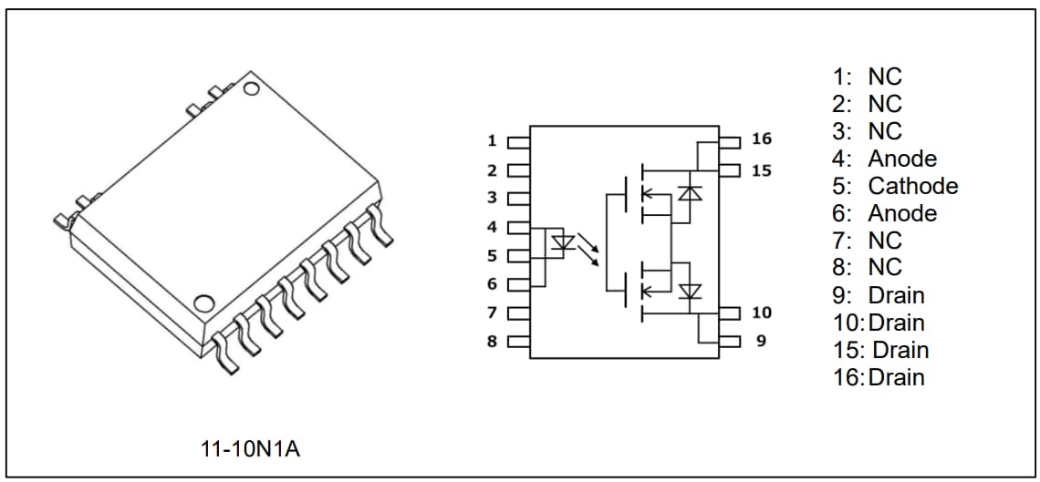 机械图纸 - Toshiba TLX9152M和TLX9150M 900V汽车用光电继电器