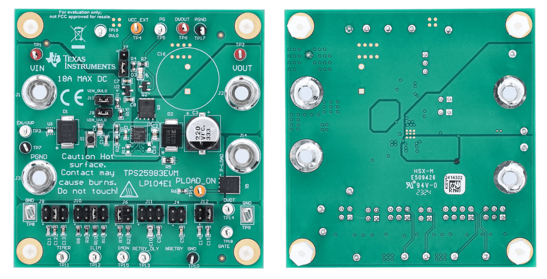 位置电路 - Texas Instruments TPS25983EVM评估模块