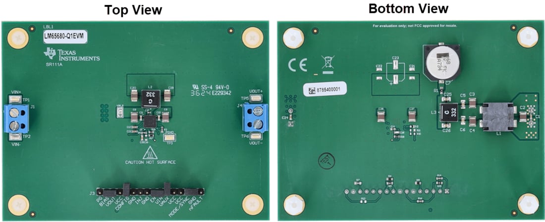 机械图纸 - Texas Instruments LM65680-Q1EVM 评估模块（EVM）