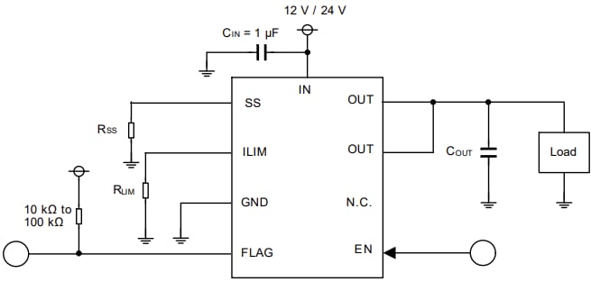 应用电路图 - ROHM Semiconductor BV1HALA5EFJ负载开关IC
