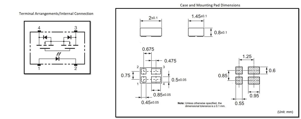 机械图纸 - Omron Electronics G3VM-YR MOSFET继电器