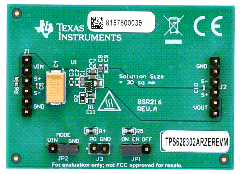 Texas Instruments TPS62830xRZEREVM 评估模块