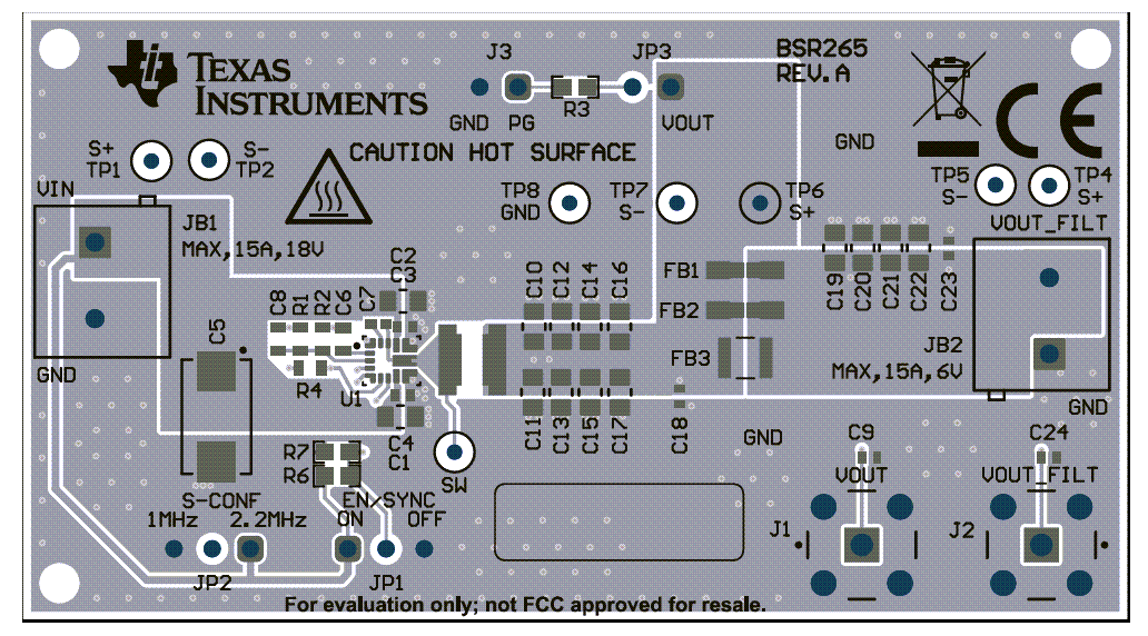 位置电路 - Texas Instruments TPS62916EVM 驱动评估模块