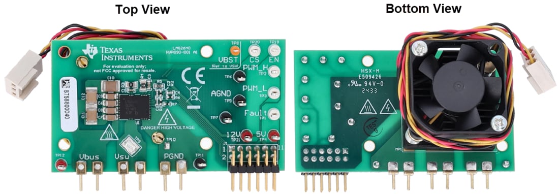 机械图纸 - Texas Instruments LMG2640EVM-090子卡评估模块