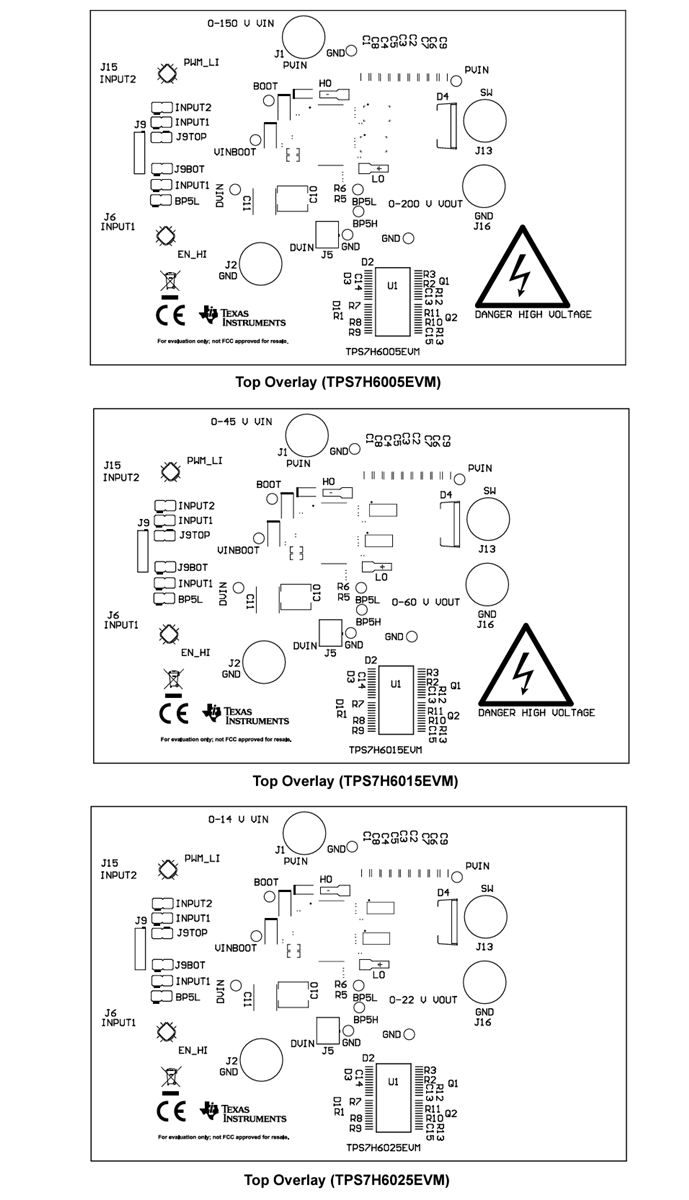 机械图纸 - Texas Instruments TPS7H60x5EVM 评估模块