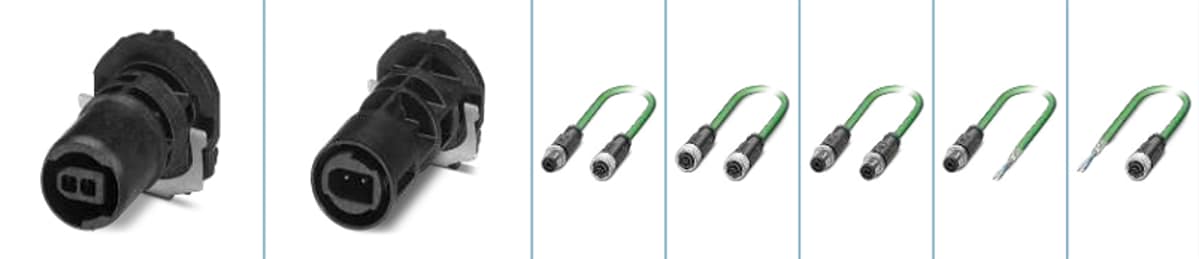 图表 - Phoenix Contact ONEPAIR SPE M12连接器和电缆