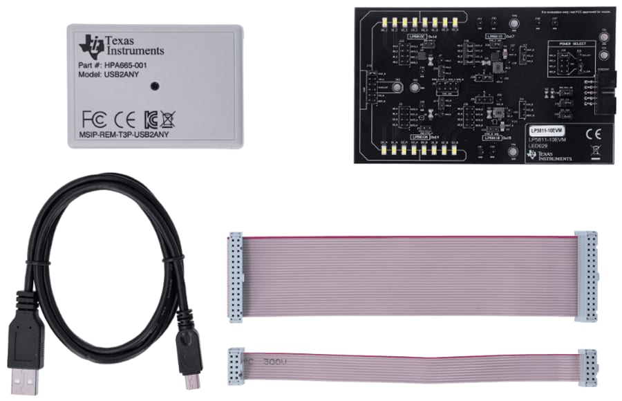 图表 - Texas Instruments LP5811-10EVM驱动器评估模块 (EVM)