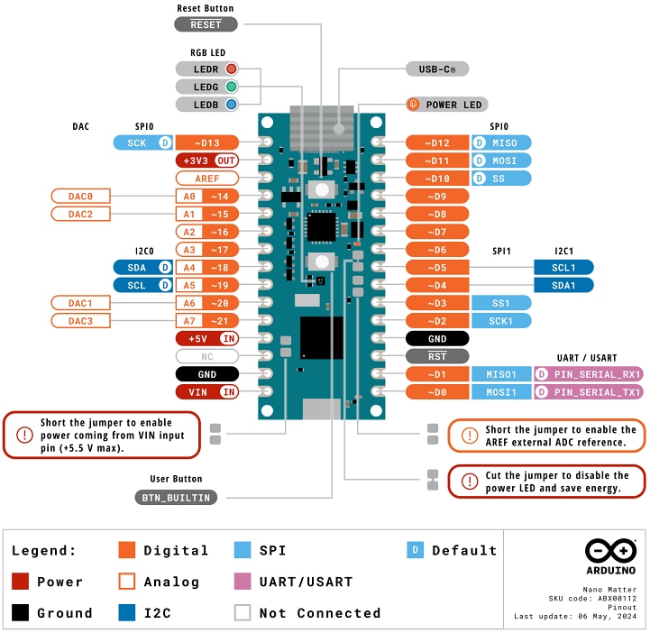 位置电路 - Arduino ABX00112 Nano Matter板