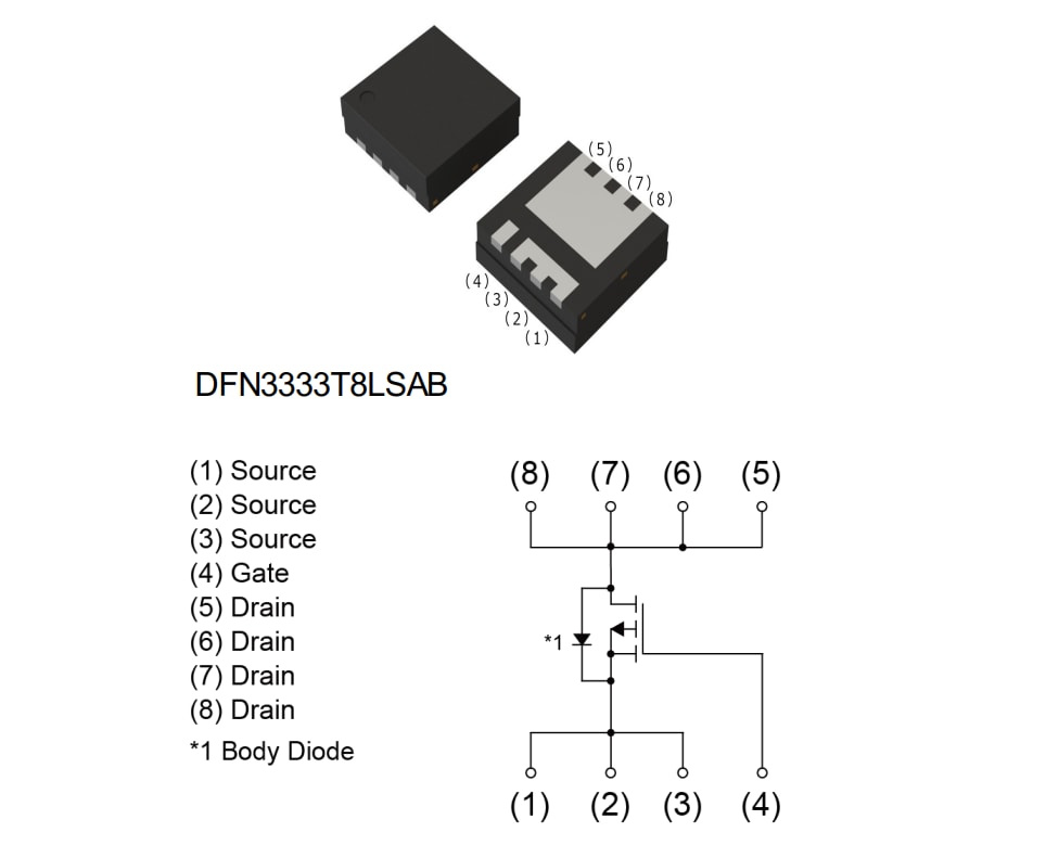 应用电路图 - ROHM Semiconductor RH7G04CBKFRA P沟道功率MOSFET