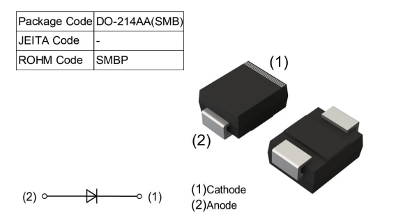 应用电路图 - ROHM Semiconductor RF302LB2S超快恢复二极管