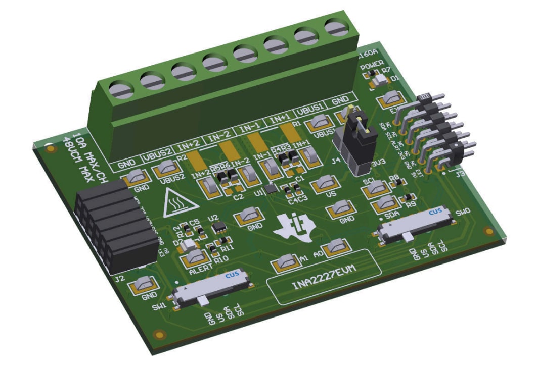 位置电路 - Texas Instruments INA2227EVM 评估模块