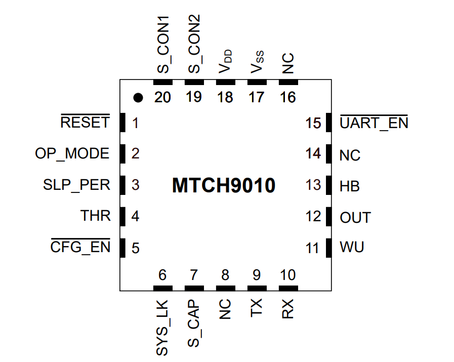位置电路 - Microchip Technology MTCH9010液体检测器